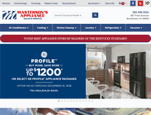 Tablet Screenshot of mastersonsappliance.com